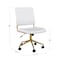 Martha Stewart Ivy Upholstered Office Chair in White/Polished Brass CH-220921-1-WH-GLD-MS - alternate 5